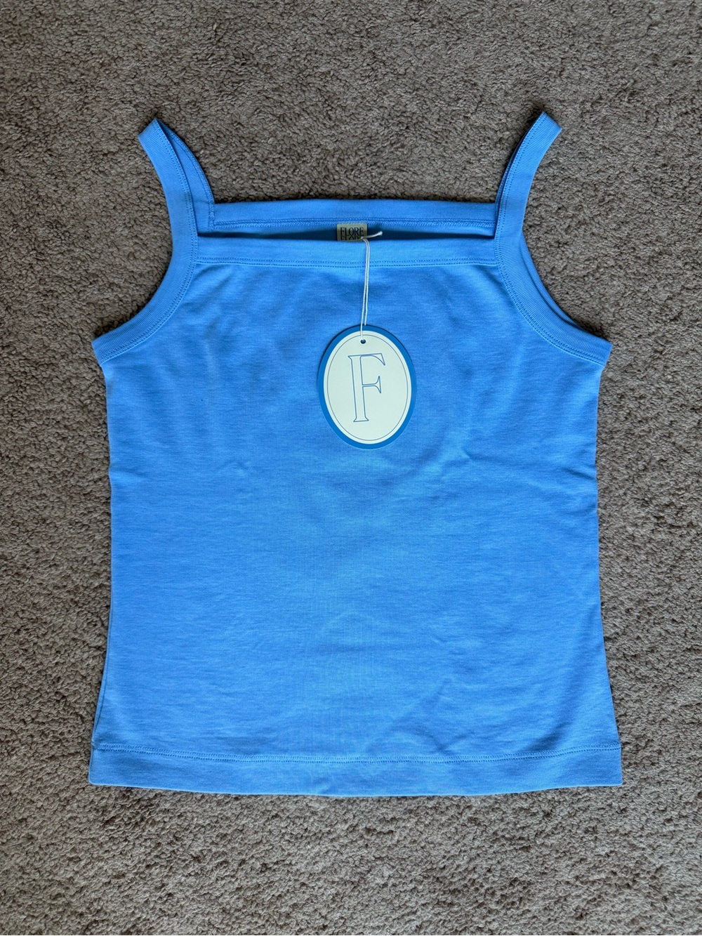 Flore Flore Women's Baby Blue May Cami Square-Neck Tank with Slim Straps